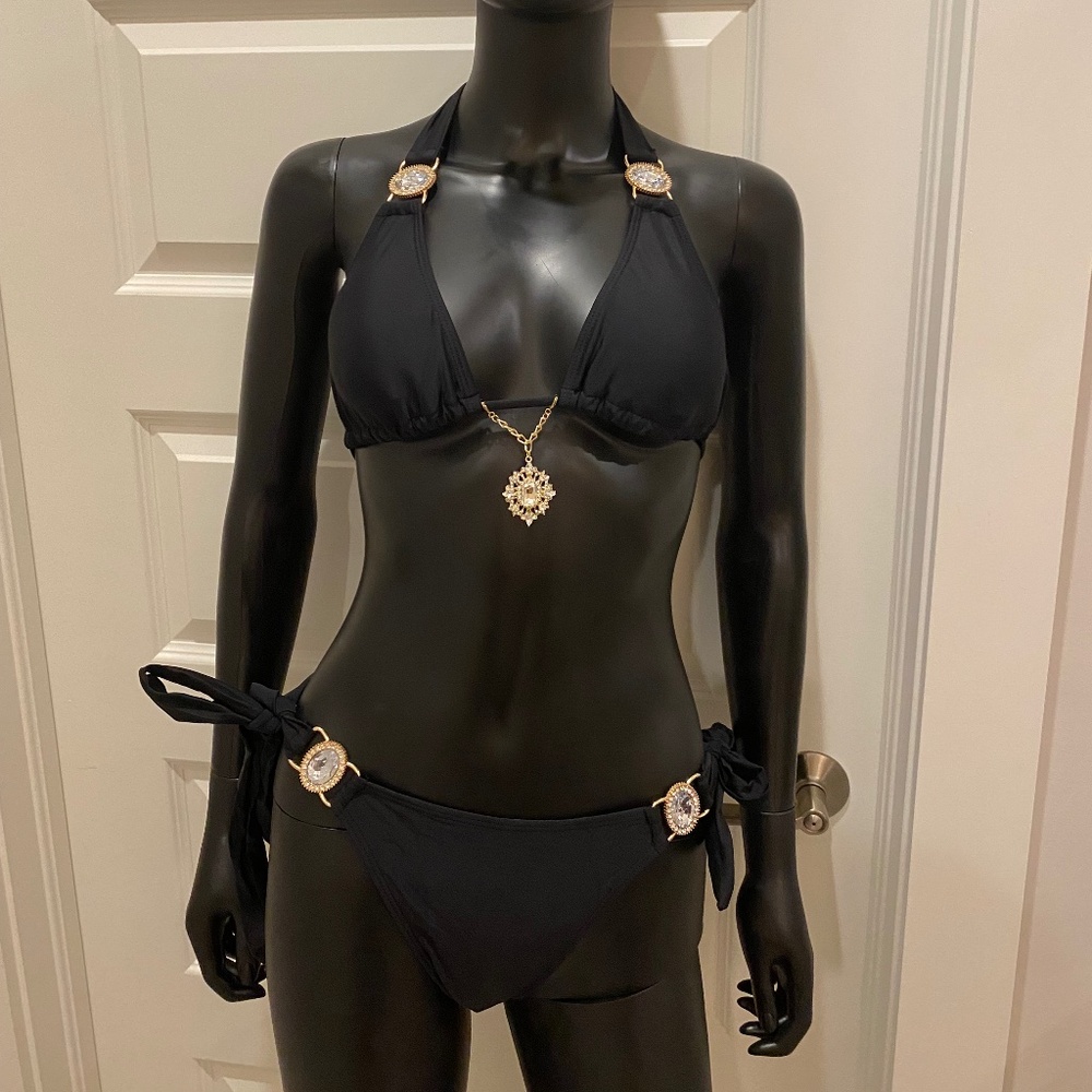 Black Bling Bikini with Charming Bikini’s Charms!